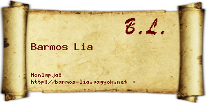 Barmos Lia névjegykártya